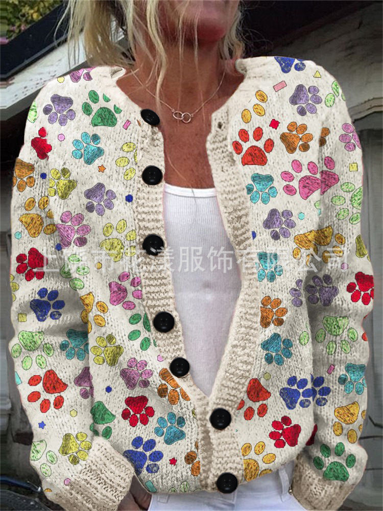 Mila - Printed Loose Cardigan women