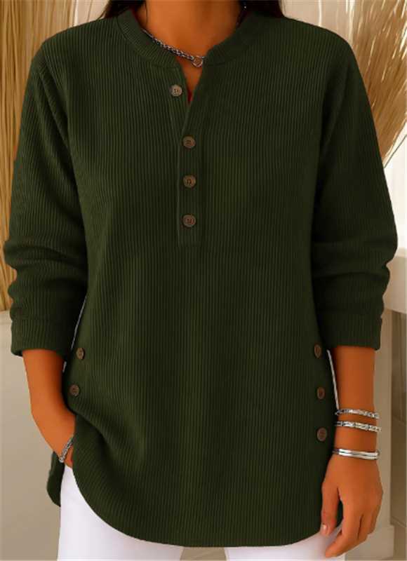 Flat lay of the red Bronte ribbed long sleeve top, showcasing its full design and colour.