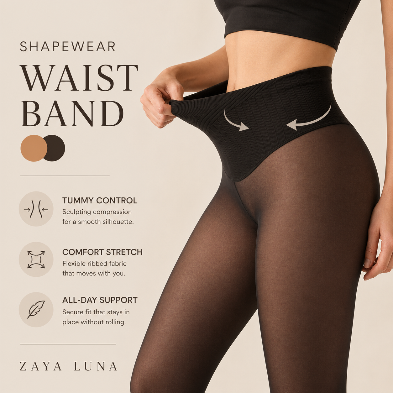Yara - Shaping Warm Fleece Tights Leggings