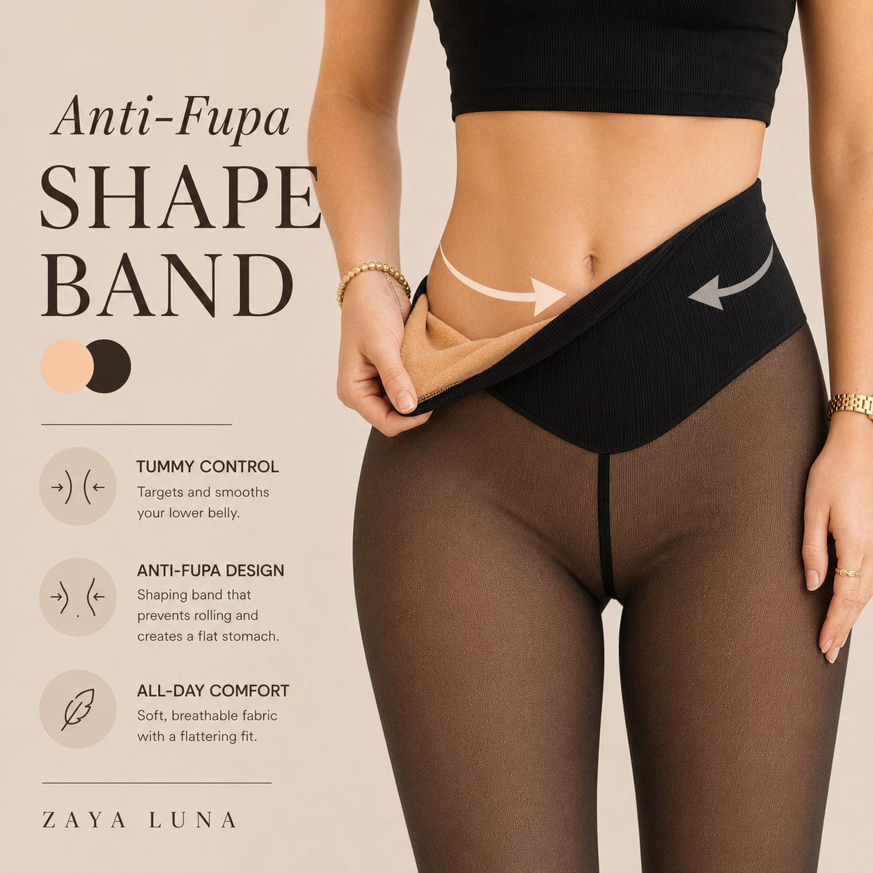 Yara - Shaping Warm Fleece Tights Leggings