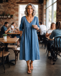 Naomi - Elegant Lace Linen Dress