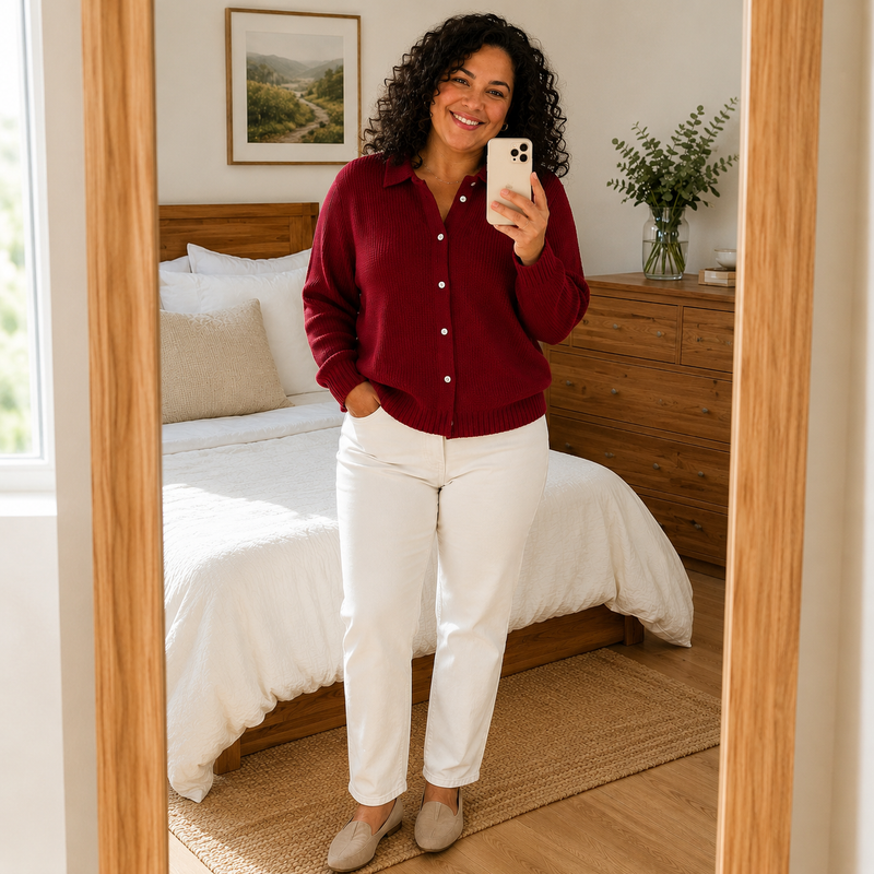 Peridot - Women's Collared Jumper