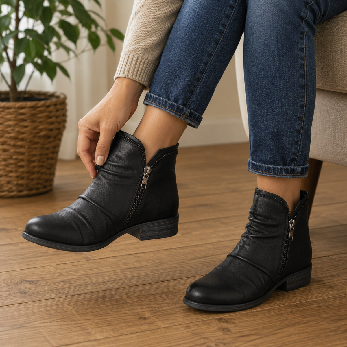 Lotte - Comfortable Ankle Boots