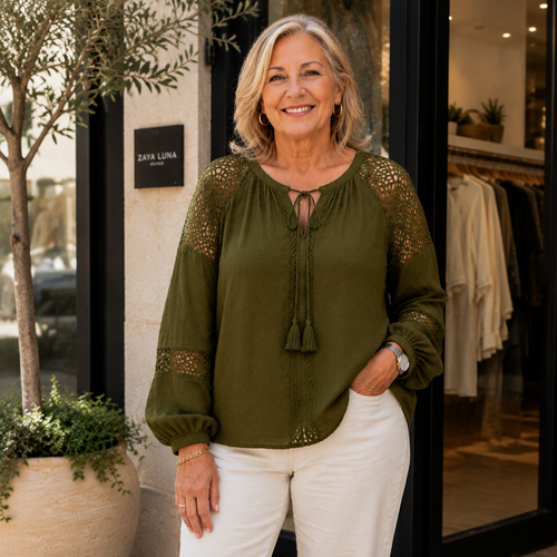 Alina - Versatile Long Sleeve Blouse