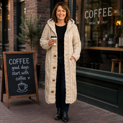 Clara - Knitted Longline Coat