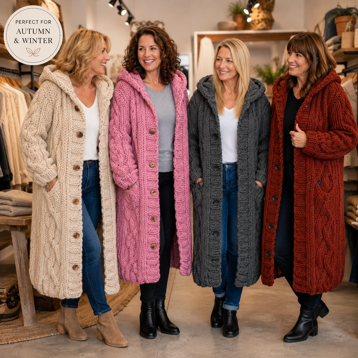 Clara - Knitted Longline Coat