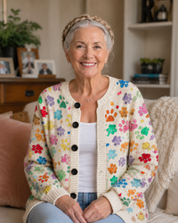 Mila - Printed Loose Cardigan women