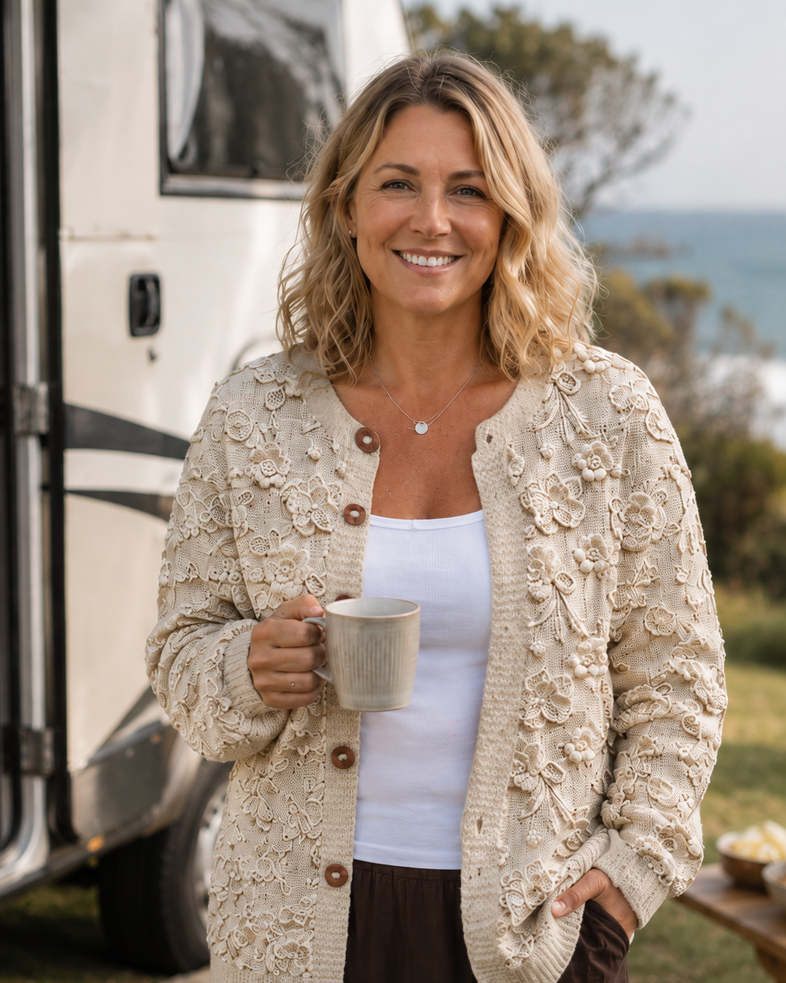 Mila - Printed Loose Cardigan women