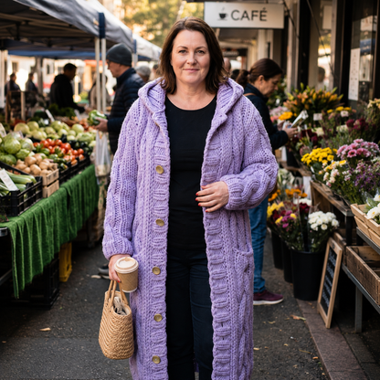 Clara - Knitted Longline Coat