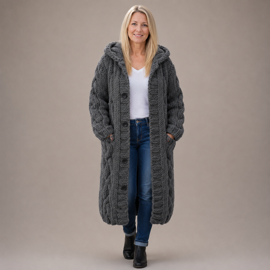 Clara - Knitted Longline Coat