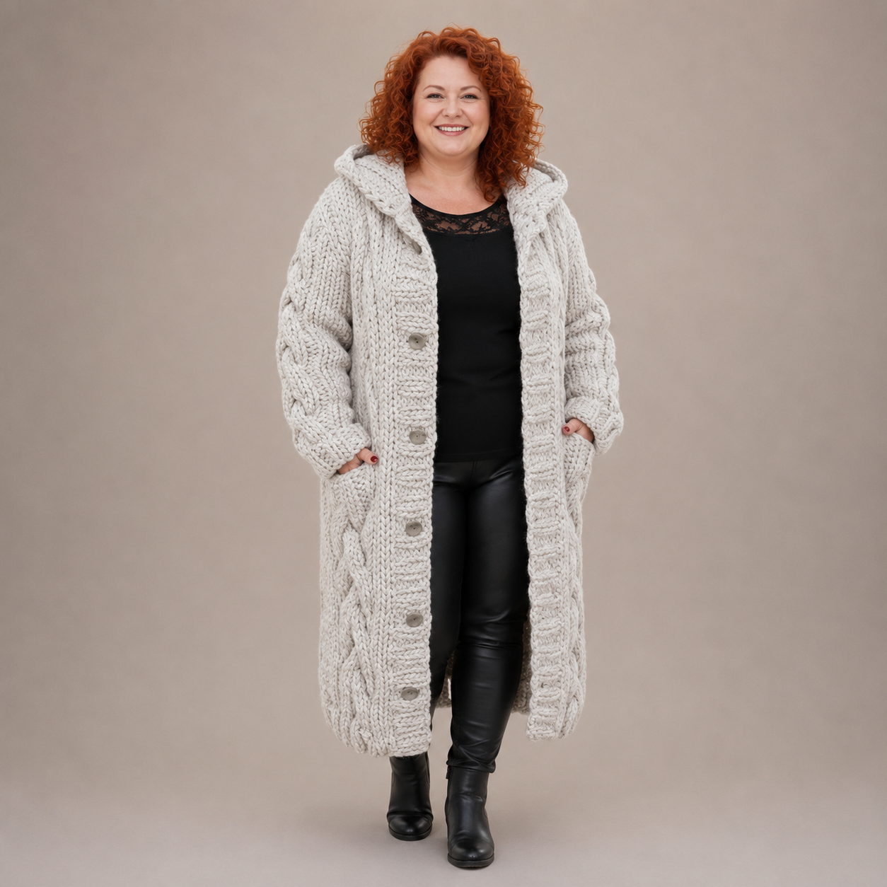 Clara - Knitted Longline Coat