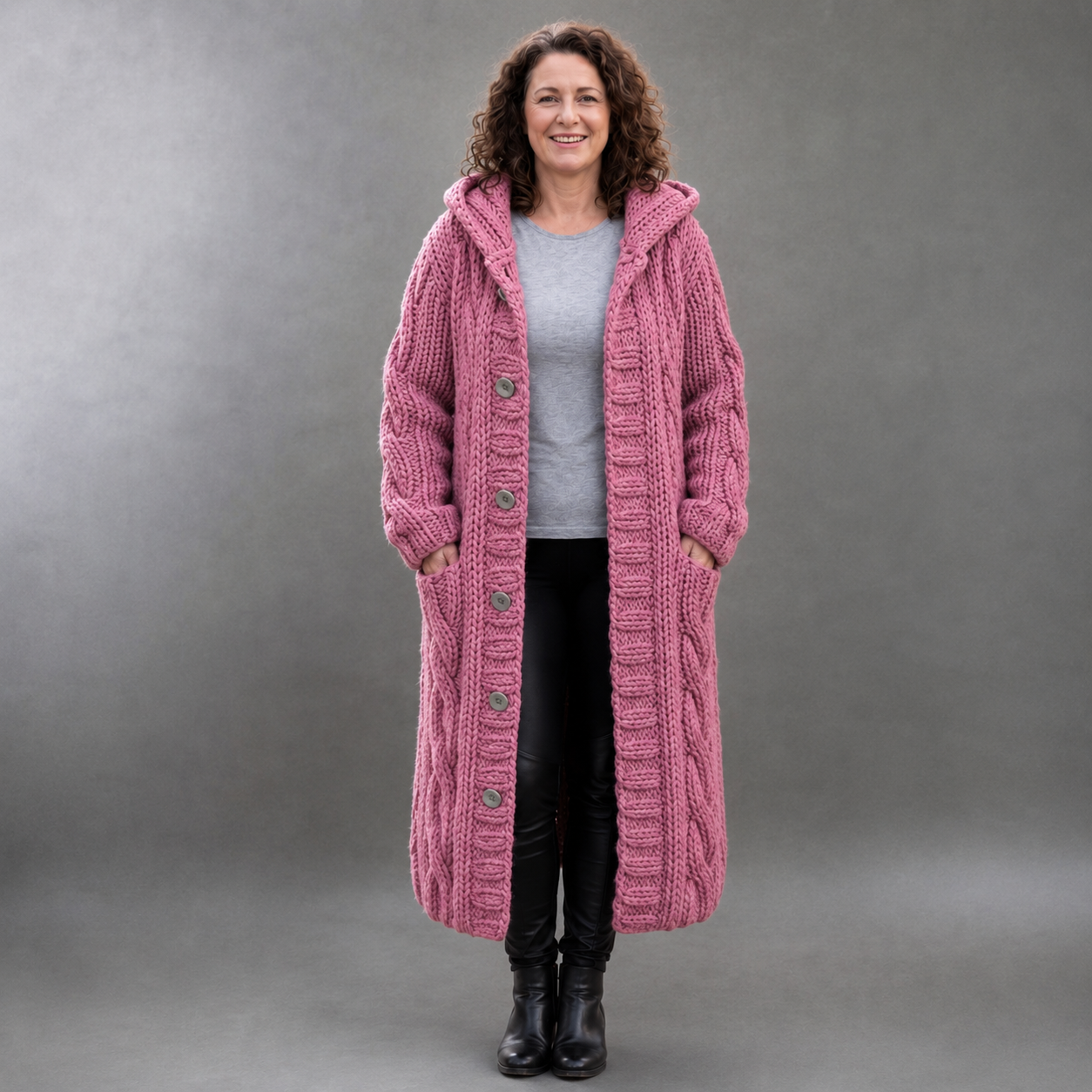 Clara - Knitted Longline Coat