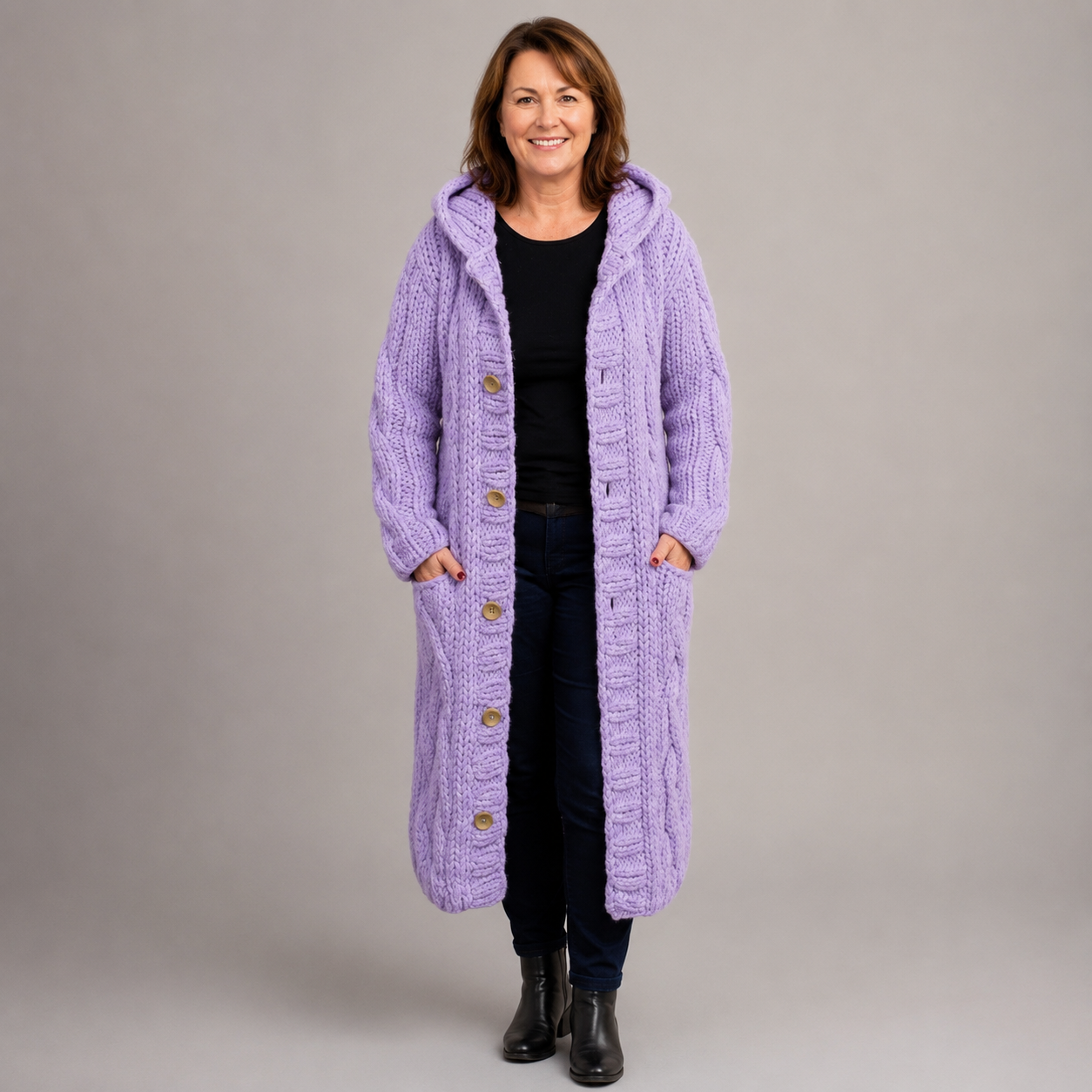 Clara - Knitted Longline Coat