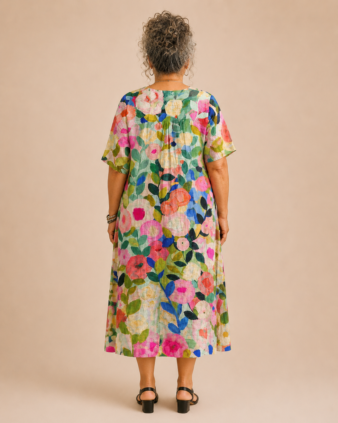 Lena - Floral Midi Summer Dress
