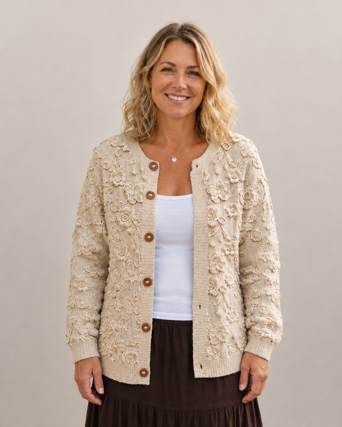 Mila - Printed Loose Cardigan women