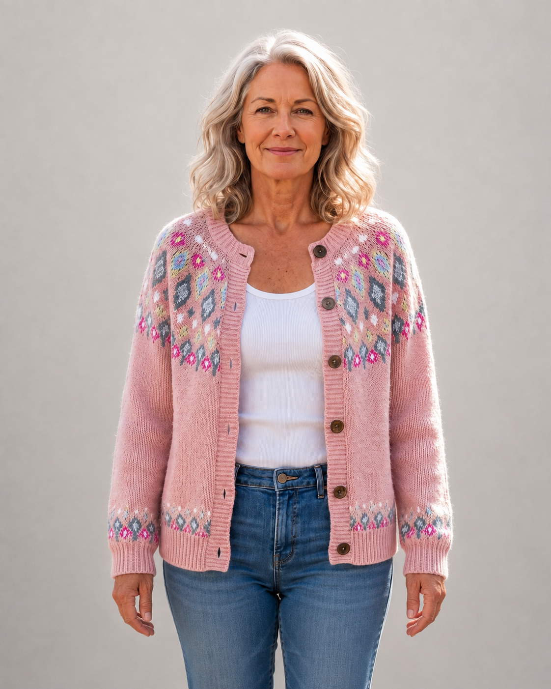 Mila - Printed Loose Cardigan women