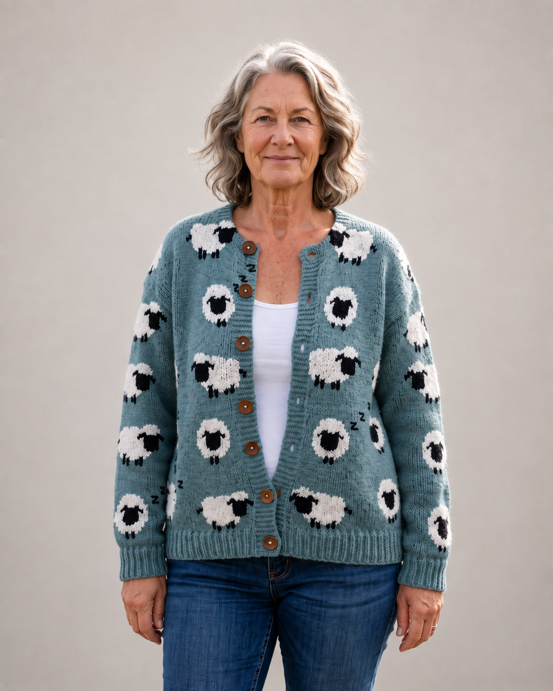 Mila - Printed Loose Cardigan women