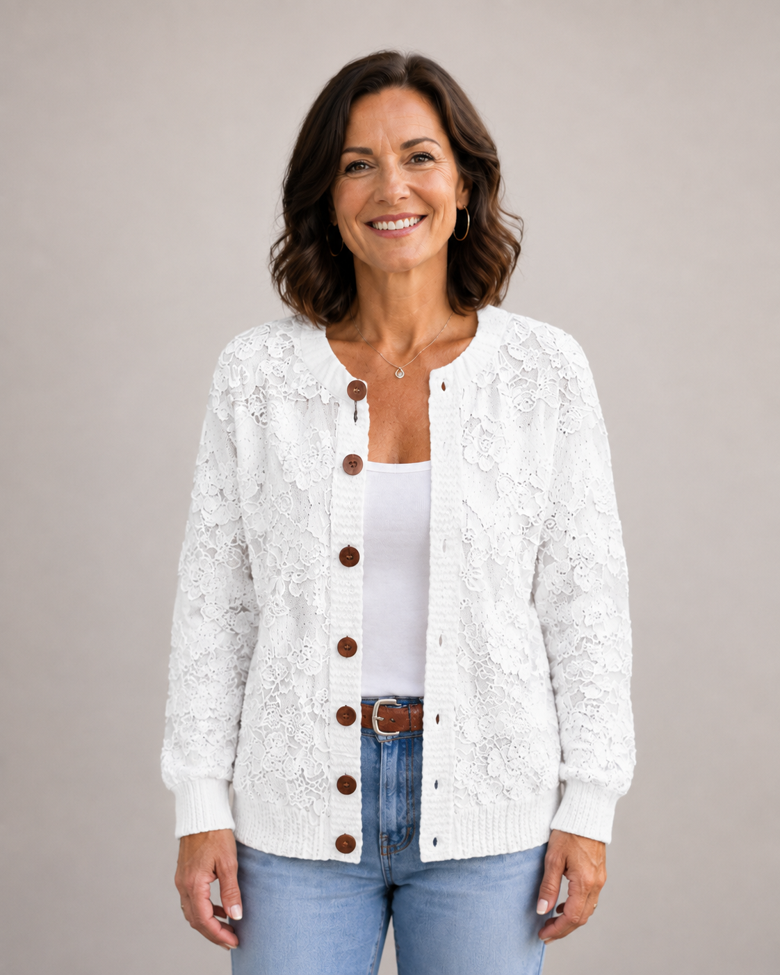 Mila - Printed Loose Cardigan women