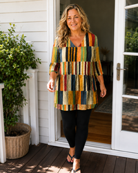 Theresa - Long V-Neck Blouse