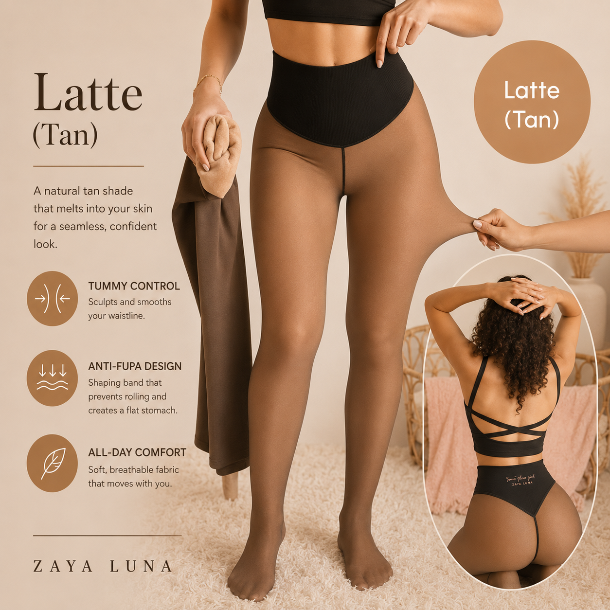 Yara - Shaping Warm Fleece Tights Leggings