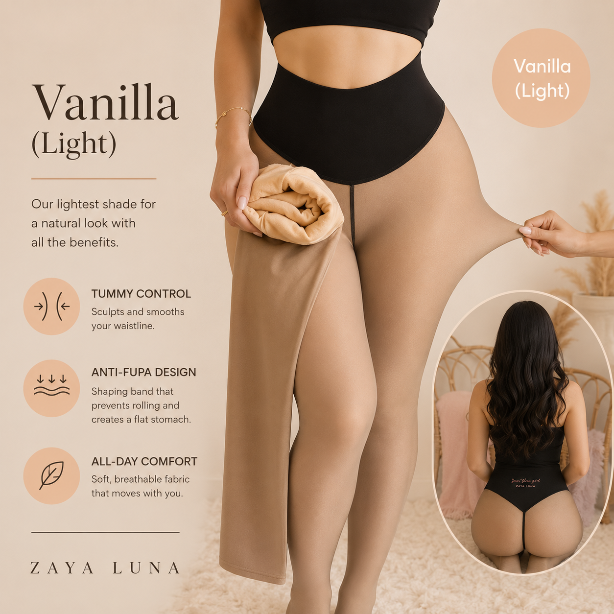 Yara - Shaping Warm Fleece Tights Leggings