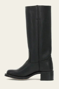 Underside view of a brown Calista classic mid-calf boot, revealing the durable non-slip rubber sole.