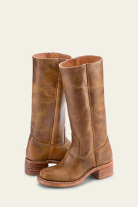 Side profile of a black Calista classic mid-calf boot, highlighting the stable block heel and shaft height.
