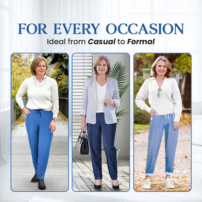 Close-up on the deep front pocket of the mom jeans, indicating practicality for daily essentials.