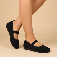 Linnea Comfort Knit Ballet Flats - Black - studio (alternative pose)