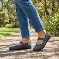 Linnea Comfort Knit Ballet Flats - Grey - lifestyle