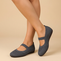 Linnea Comfort Knit Ballet Flats - Grey - studio (alternative pose)