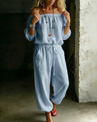 Detailed view of the functional side pockets on the Rhiannon versatile jumpsuit, perfect for small essentials.