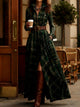 Rhiannon - Plaid Button-Up Maxi Dress