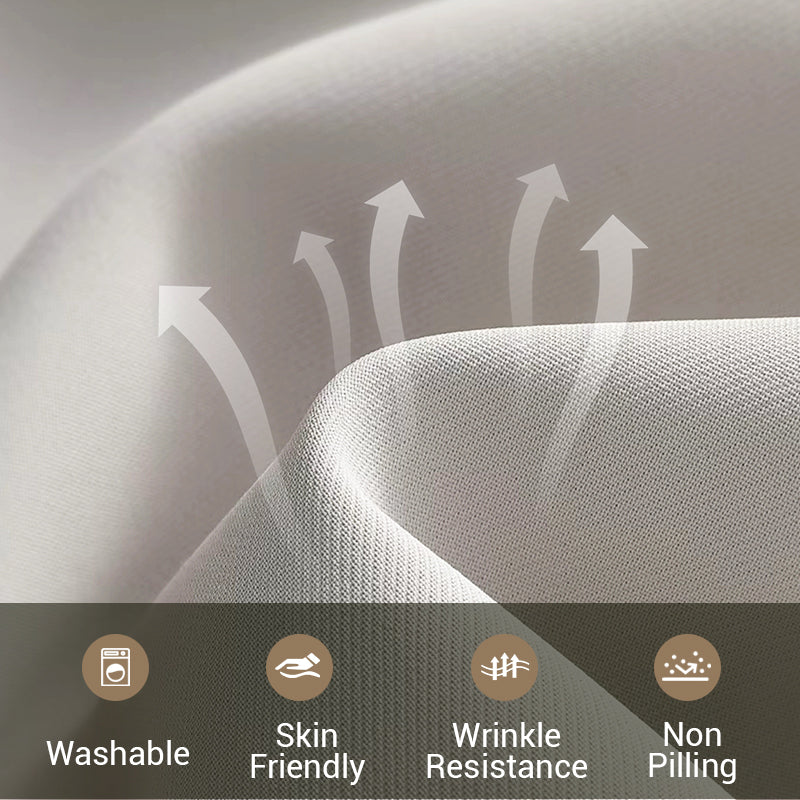 Close-up detail of the fabric texture and stitching on the camel comfortable loungewear set's top sleeve.
