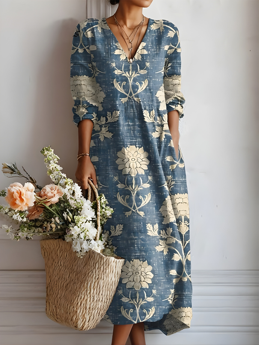 Front view of the Hadley Everyday Comfort Dress in a solid colour, showcasing its relaxed silhouette and soft fabric drape.