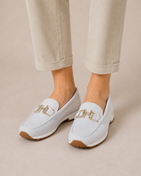 Willow loafers in White - studio shot